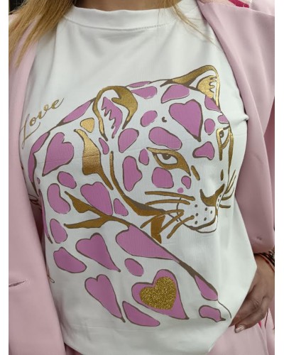 CAMISETA LOVE LEOPARD