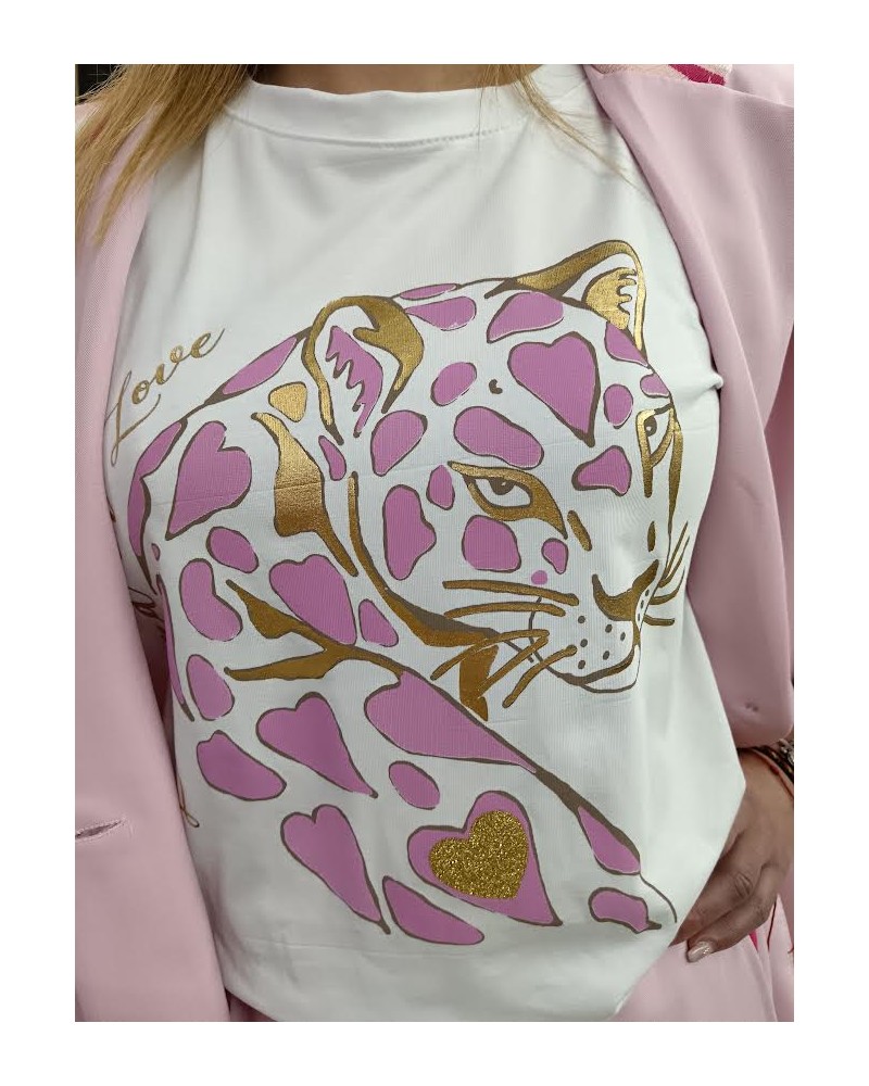 CAMISETA LOVE LEOPARD