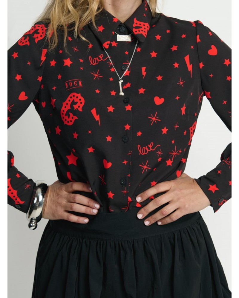 Camisa negra Aire Retro