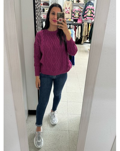 Jersey Trenzado Malva – Suavidad y Estilo en Punto | Pensando en Ti