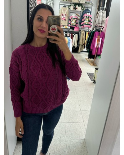 Jersey Trenzado Malva – Suavidad y Estilo en Punto | Pensando en Ti