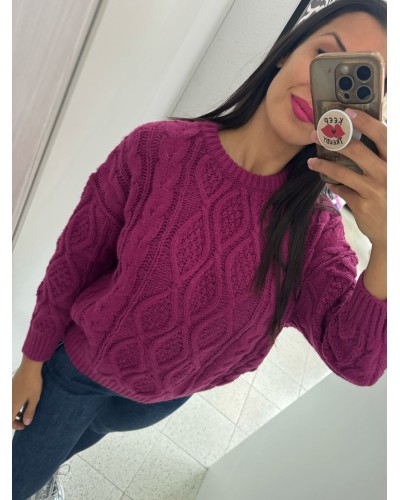 Jersey Trenzado Malva – Suavidad y Estilo en Punto | Pensando en Ti