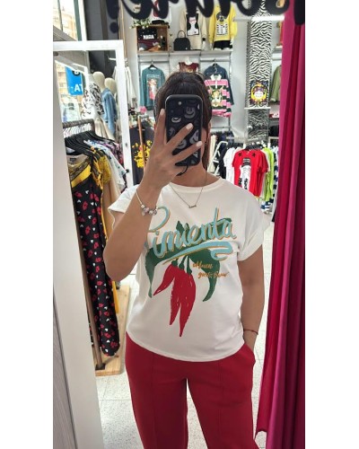 Cami Pimienta – Camiseta divertida de algodón con dibujo original | Pensando en Ti Shop
