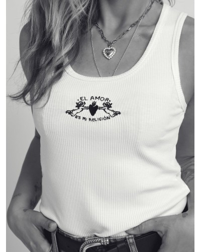 Camiseta básica tirantes "religión" Aire Retro | Pensando en ti