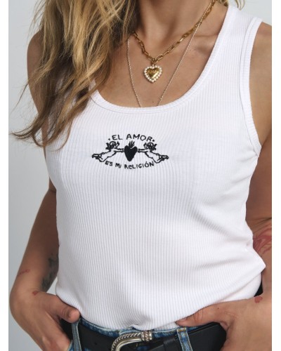 Camiseta básica tirantes "religión" Aire Retro | Pensando en ti