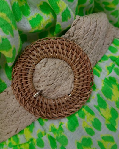 CINTURÓN ALOHA RAFIA