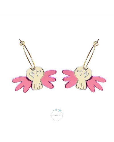 Pendientes Calavera Alada Rosa y Dorado 17 by Sara – Estilo Único y Audaz para Tu Look Diario | Pensando en Tishop