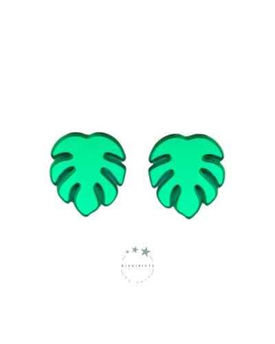 Pendientes Hoja Monstera verde– Estilo Tropical y Elegante para Tu Look Diario | Pensando en Ti shop