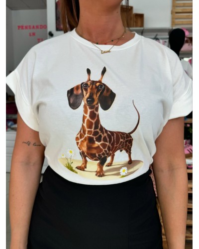Camiseta perro salchicha jirafa – Diseño original y divertido