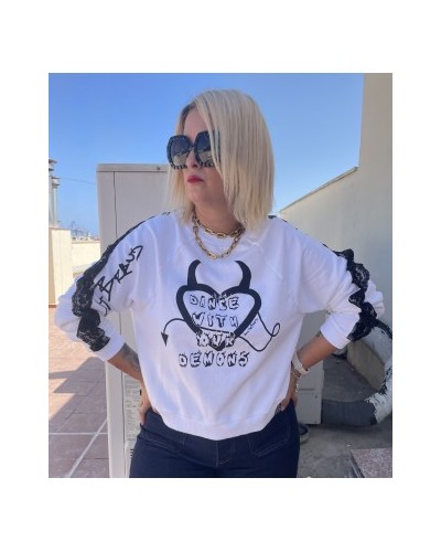 SUDADERA DEMONDS ENCAJE NOOC THE BRAND