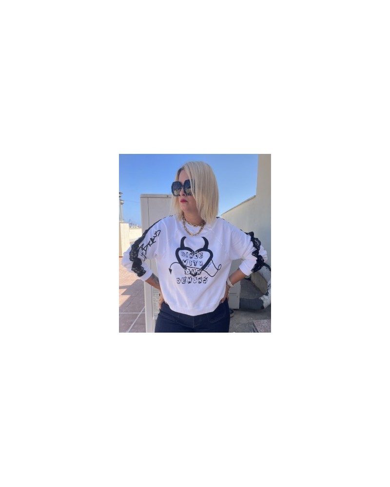 SUDADERA DEMONDS ENCAJE NOOC THE BRAND