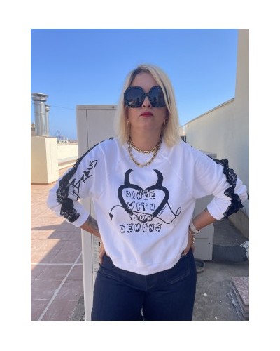 SUDADERA DEMONDS ENCAJE NOOC THE BRAND