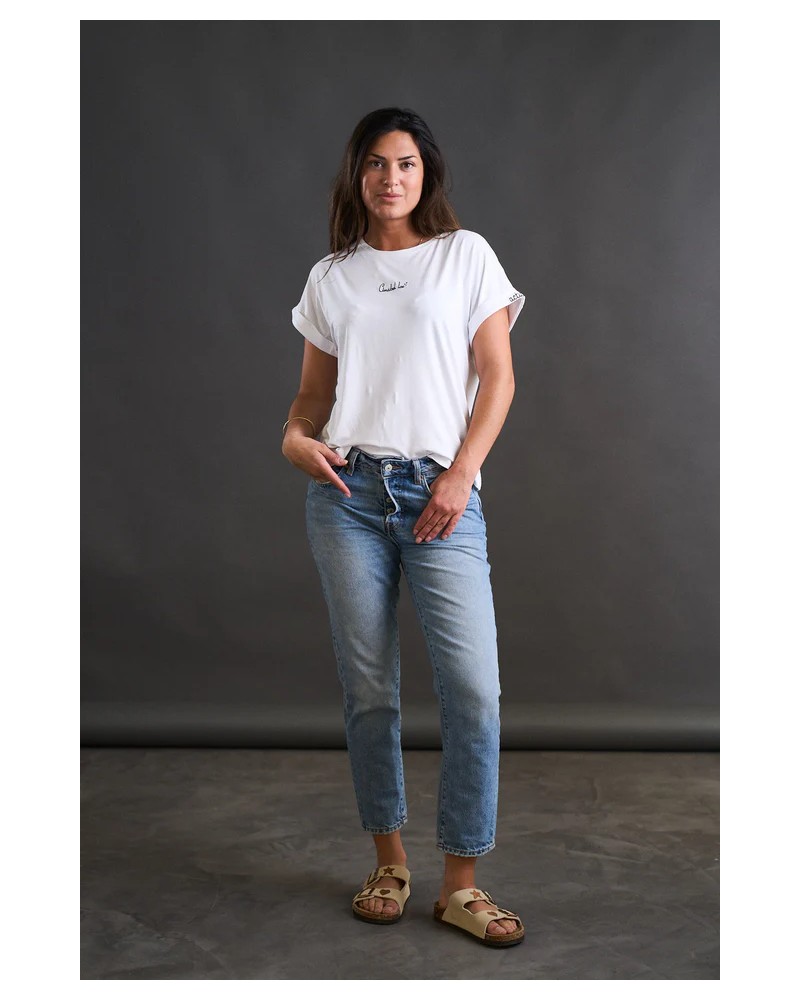 Camiseta básica blanca Anabel Lee en Pensando en ti shop - Avilés