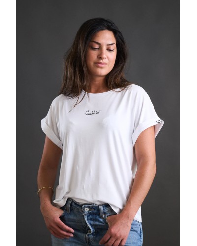 Camiseta básica blanca Anabel Lee en Pensando en ti shop - Avilés