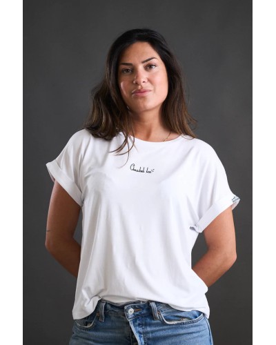 Camiseta básica blanca Anabel Lee en Pensando en ti shop - Avilés