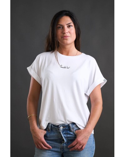 Camiseta básica blanca Anabel Lee en Pensando en ti shop - Avilés