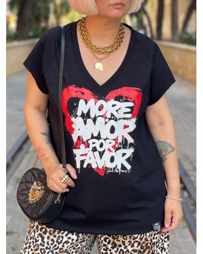 CAMISETA MORE AMOUR NEGRA NOC THE BRAND