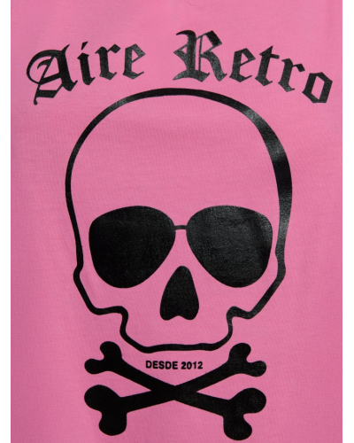 VESTIDO SKATER "CALAVERA" ROSA AIRE RETRO