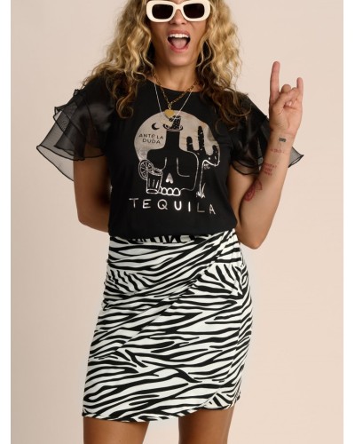 CAMI "TEQUILA" ORGANZA NEGRA AIRE RETRO