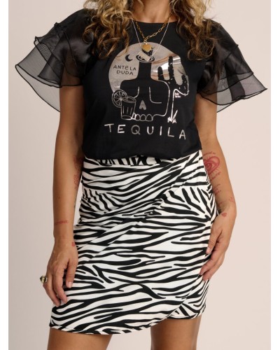 CAMI "TEQUILA" ORGANZA NEGRA AIRE RETRO
