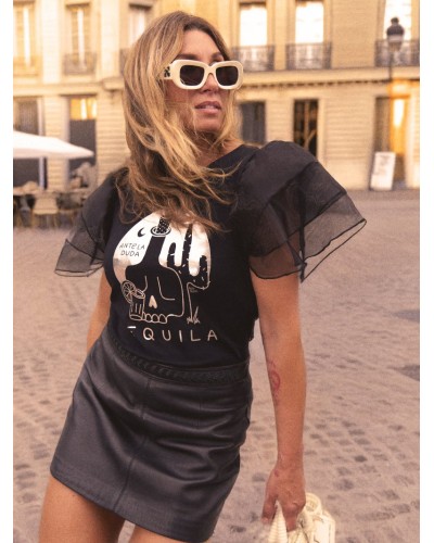 CAMI "TEQUILA" ORGANZA NEGRA AIRE RETRO