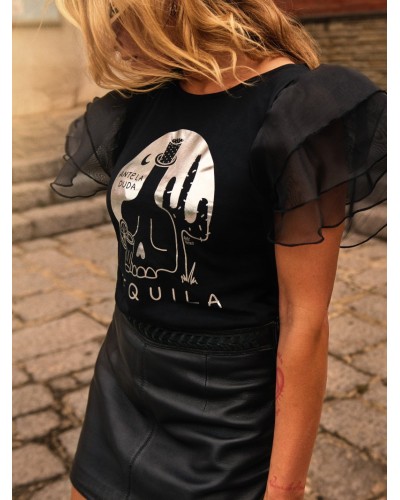 CAMI "TEQUILA" ORGANZA NEGRA AIRE RETRO