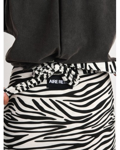 Falda Cebra Aire Retro • Mini print cebra con onda