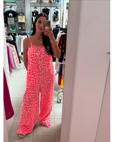 MONO FLÚOR ANIMAL PRINT ROSA