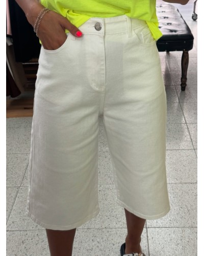 BERMUDA JORT DENIM WHITE