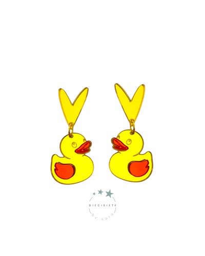 PENDIENTES PATITO DE GOMA 17 BY SARA