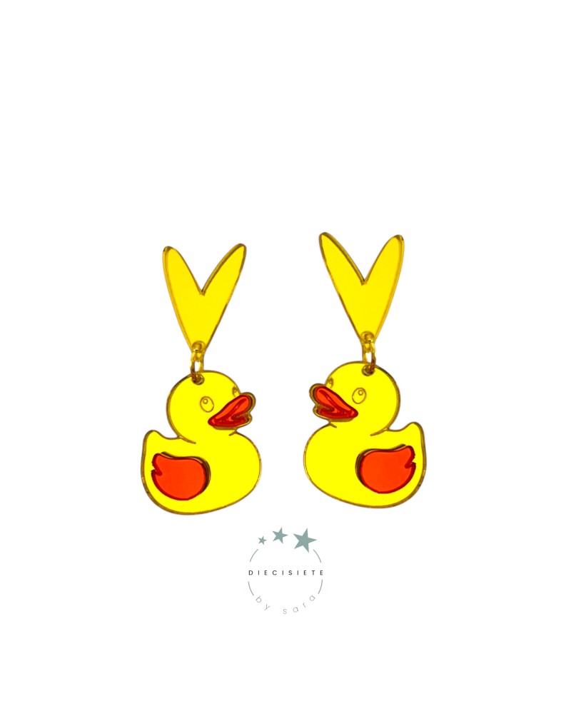 PENDIENTES PATITO DE GOMA 17 BY SARA