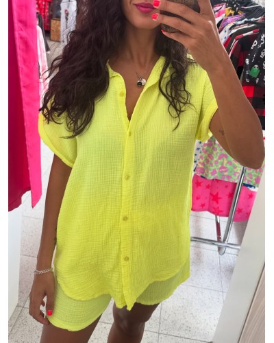 Conjunto algodón neón – Look vibrante y cómodo de verano