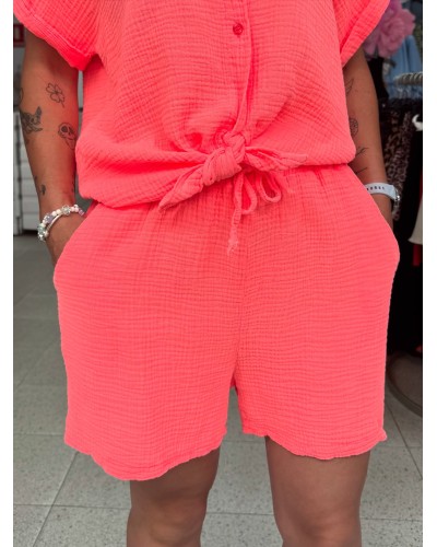 Conjunto algodón neón – Look vibrante y cómodo de verano