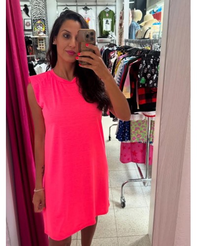 VESTIDO NEÓN HOMBRERAS