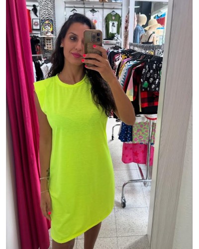 VESTIDO NEÓN HOMBRERAS