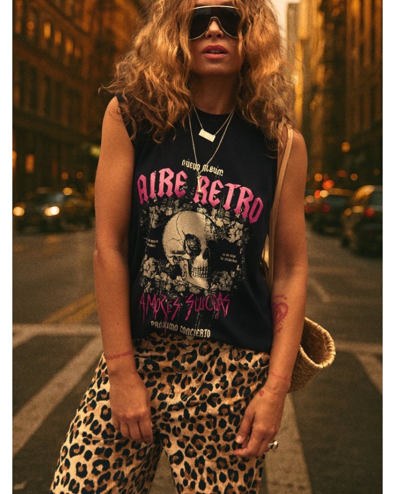 CAMI "AMORES SUICIDAS" FOIL AIRE RETRO