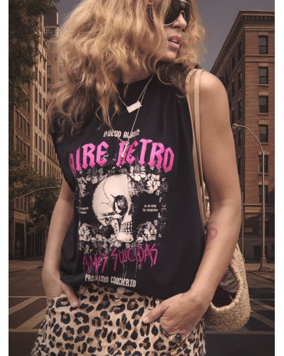 CAMI "AMORES SUICIDAS" FOIL AIRE RETRO