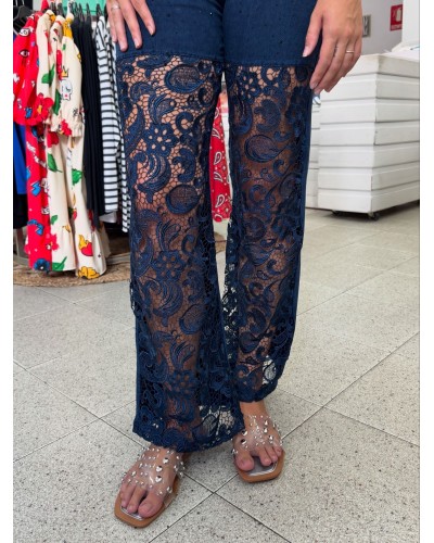 PANTALON DENIM ENCAJE