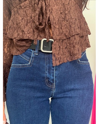 JEANS HIGH WAIST CINTURÓN