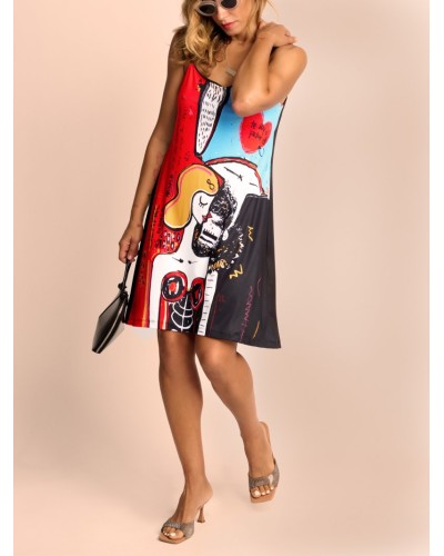 VESTIDO LENCERO SIEMPRE JUNTOS AIRE RETRO