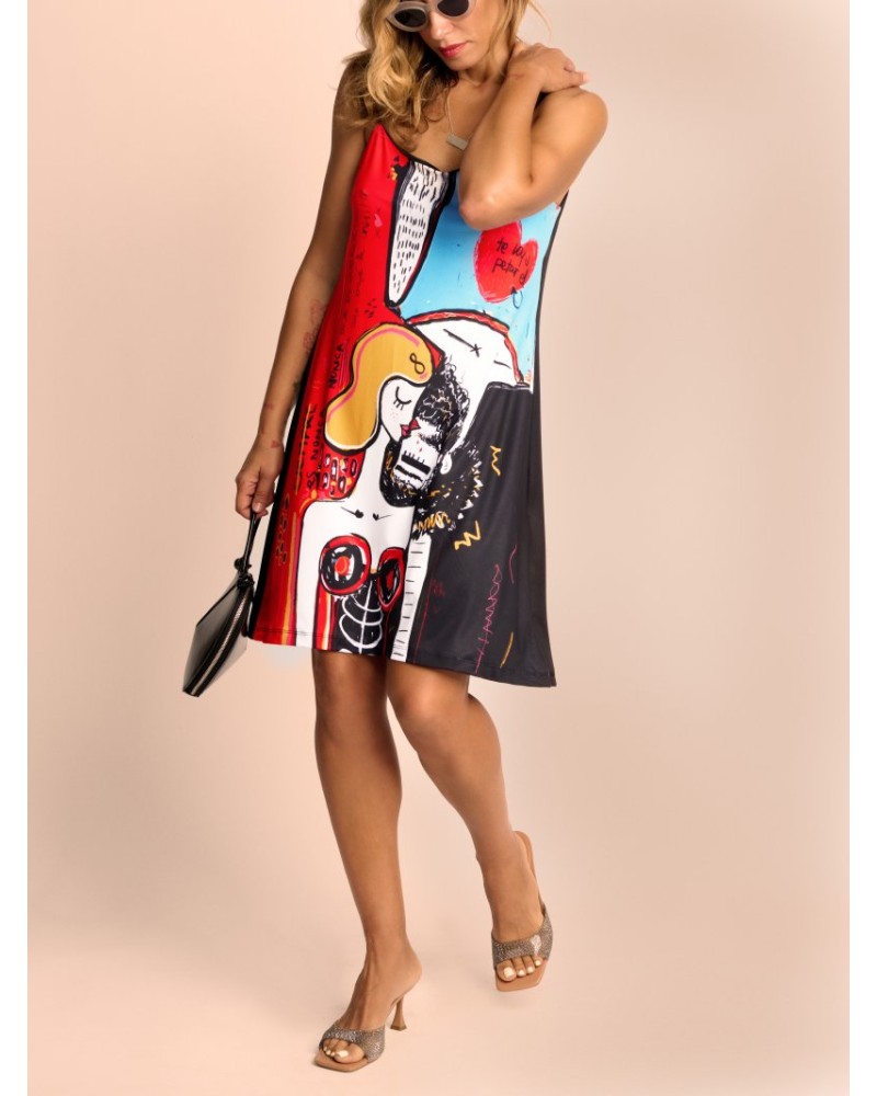VESTIDO LENCERO SIEMPRE JUNTOS AIRE RETRO
