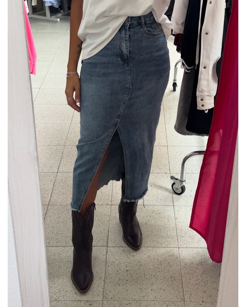 FALDA DENIM LARGA