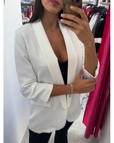 BLAZER FRUNCE BLANCA