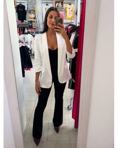 BLAZER FRUNCE BLANCA