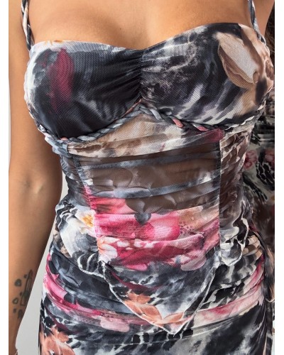 CONJUNTO TUL FLORES