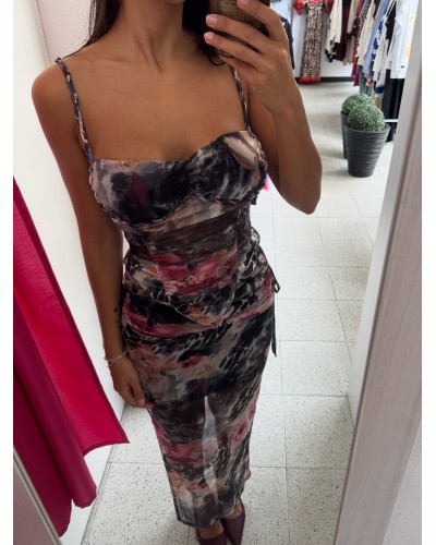 CONJUNTO TUL FLORES