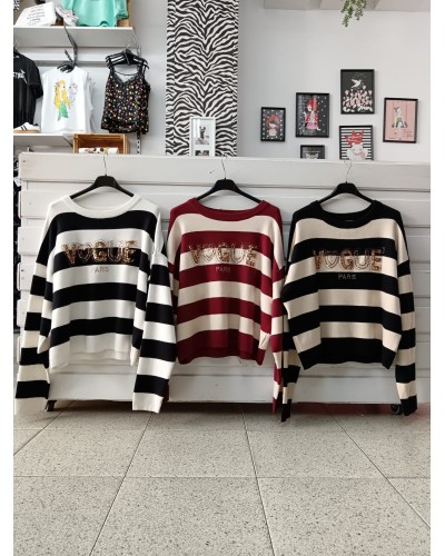 JERSEY VOGUE RAYAS COLORES