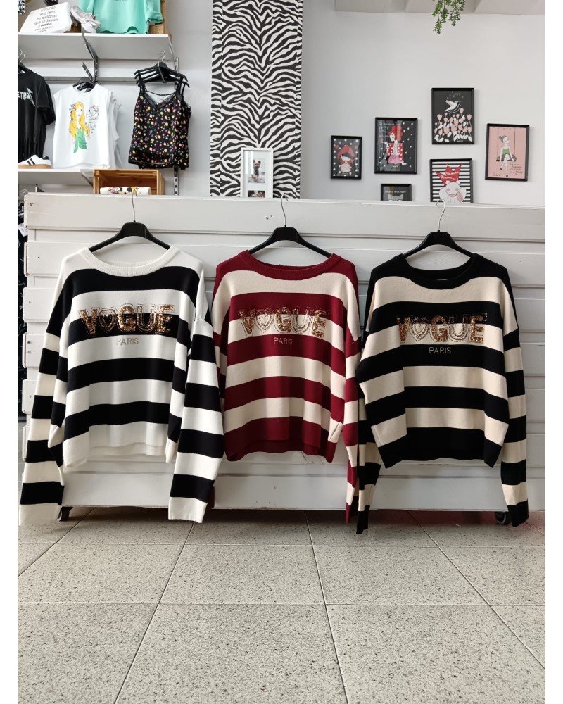 JERSEY VOGUE RAYAS COLORES