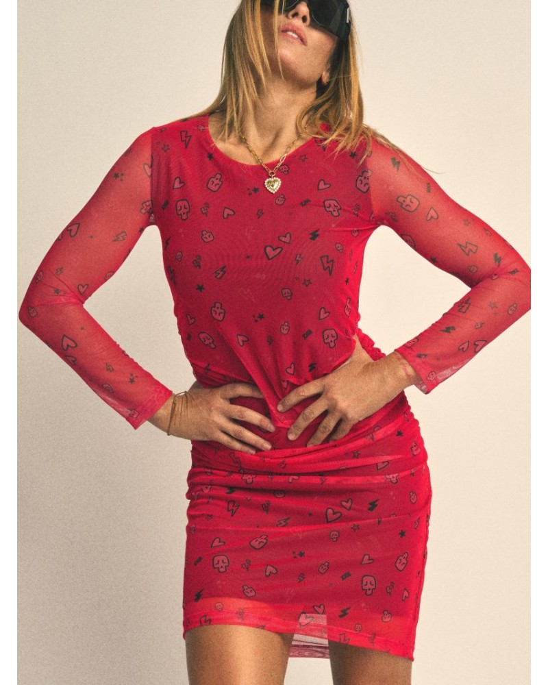 VESTIDO ROJO "SARA" AIRE RETRO