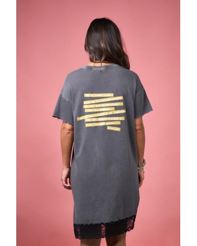 Vestido Luchadora Anabel Lee – oversize con glitter y puntilla